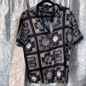 button up forever 21 t-shirt